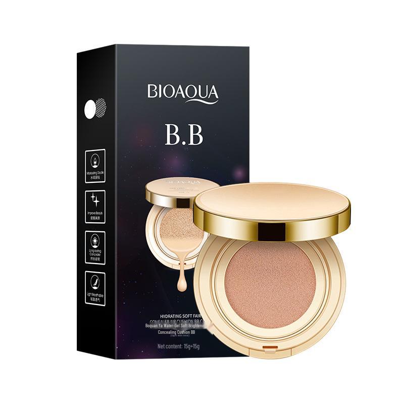 Boquan Ya Flawless Cushion BB Cream: Natural Concealing, No Smudge, No Cake Finish.