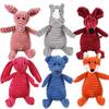 Plysj hundeleker Corduroy for små mellomstore hunder Dyr Hund Pipende leketøy Bittbestandig tyggeleke molar tenner Rengjøring av valpleker