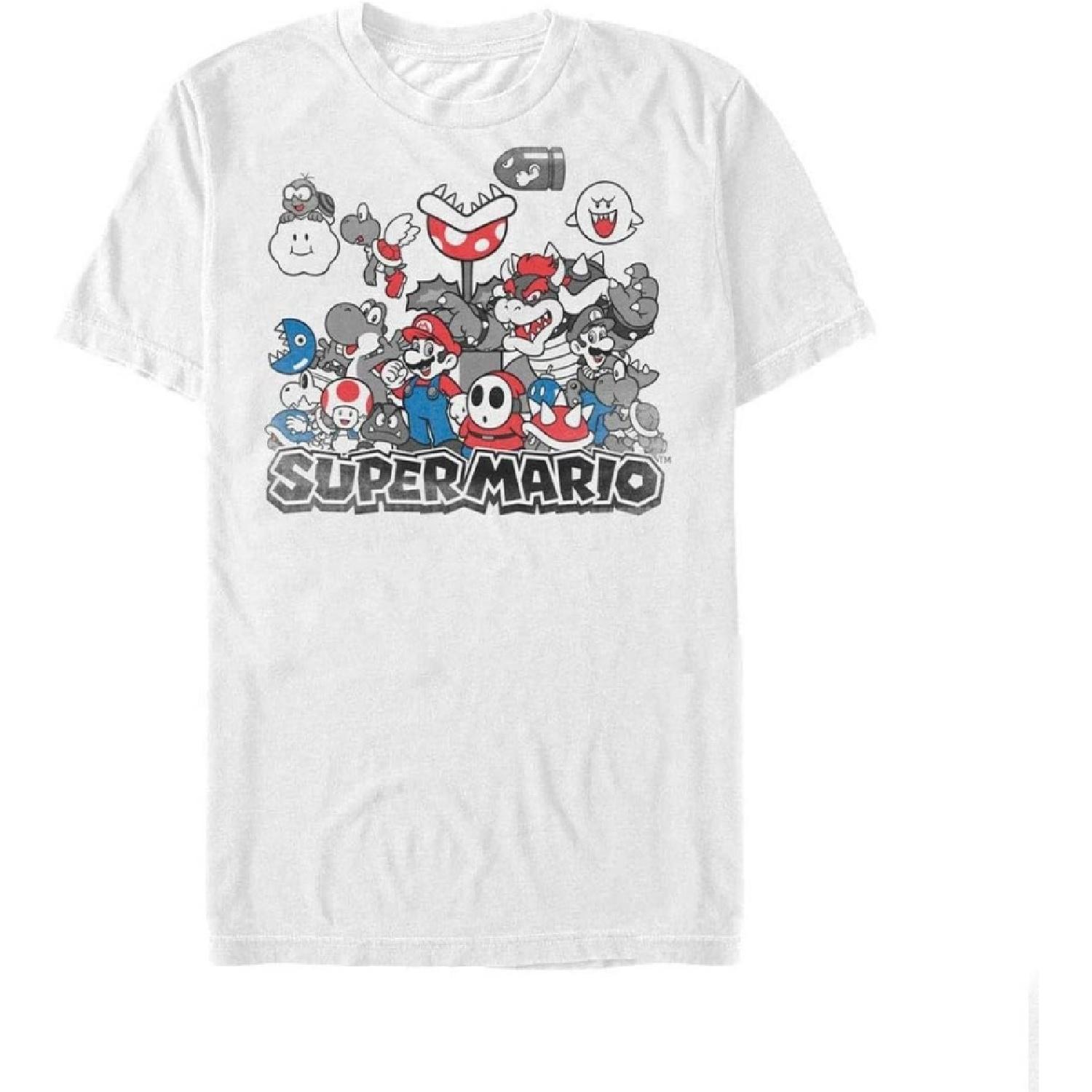 Fifth Sun Men s Nintendo Super Mario Color Squad T-Shirt S