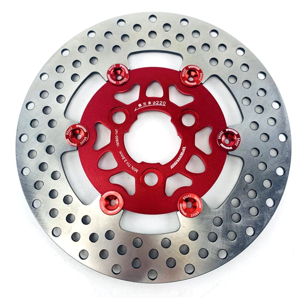Motorrad E-Bike Universal CNC 3 Löcher 220mm*57mm Schwimmende Scheibenbremsscheibe Für Honda Yamaha Cygnus-Z Rsz Jog Force Niu Roller