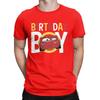 Pixar Cars Birthday Boy Lightning McQueen Men T Shirt Vintage Tee Shirt Short Sleeve Crew Neck T-Shirts 100% Cotton Idea Tops