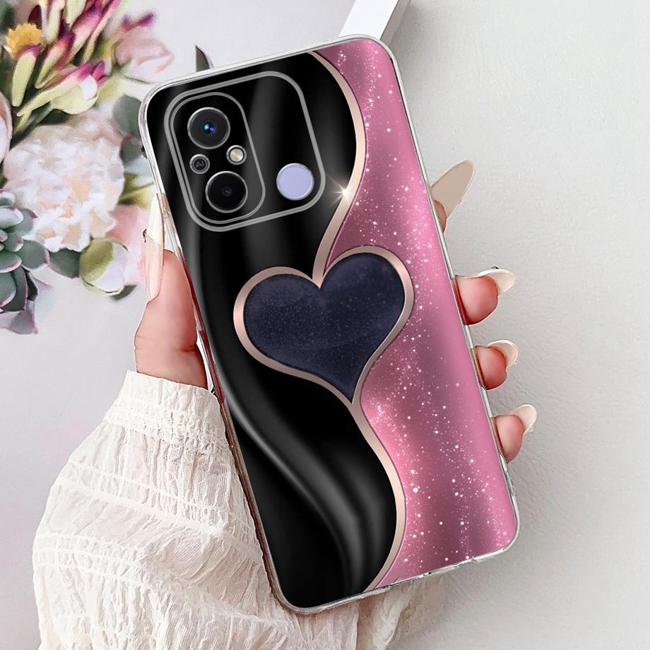For Xiaomi Redmi 12C Case Cute Cat Luxury Butterfly Painted Cover 6.71'' Soft Silicone Phone Cases For Redmi 12C Redmi12C Fundas