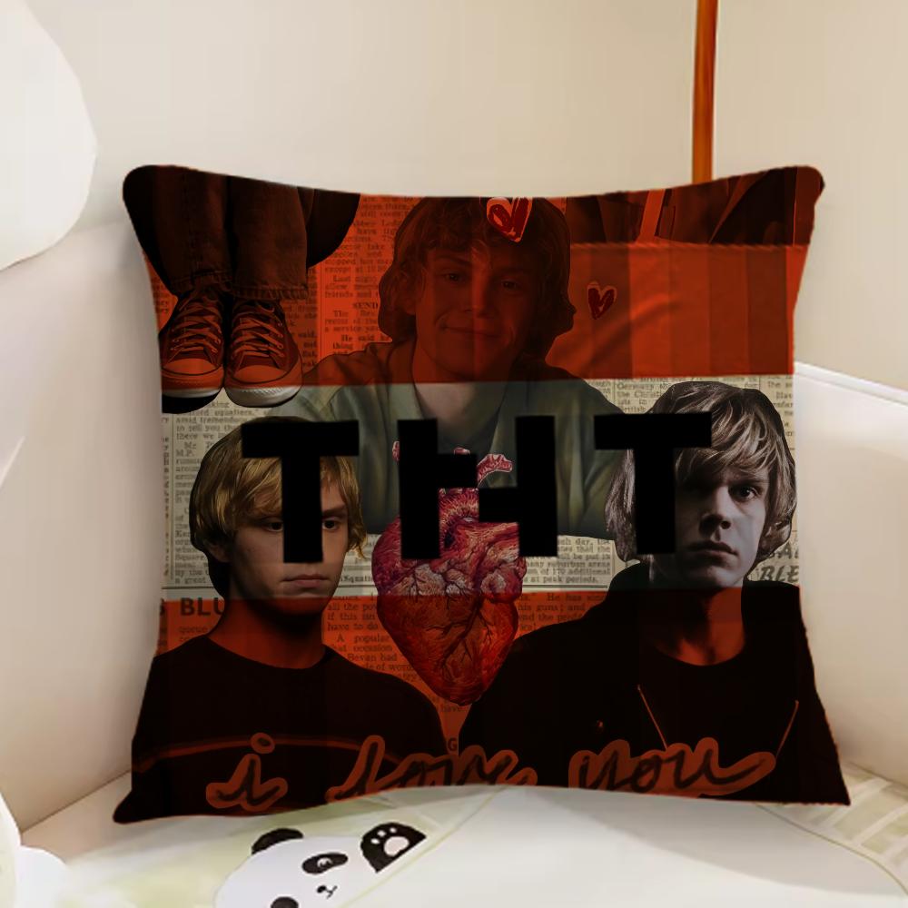 Handsome E-Evan Peters Pillow Case Cute Room Home office Decor Protective pixel Covers Without game Pillow-Insert