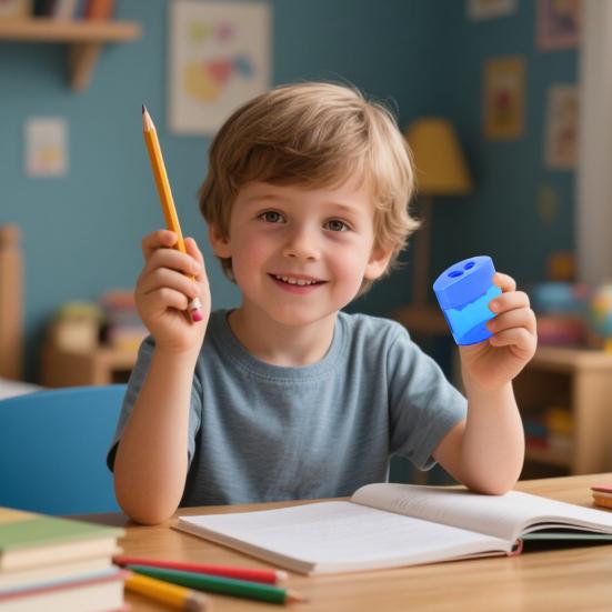 Double Hole Pencil Sharpener with Lid Plastic Manual Pencil Sharpener Portable Colored Pencil Sharpener for Kids Adults Students School Office