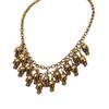 Punk Halloween Skull Necklace Statement Chain Jewelry with Front Drape and Alloy Finish for Concert and Party Outfits Daily