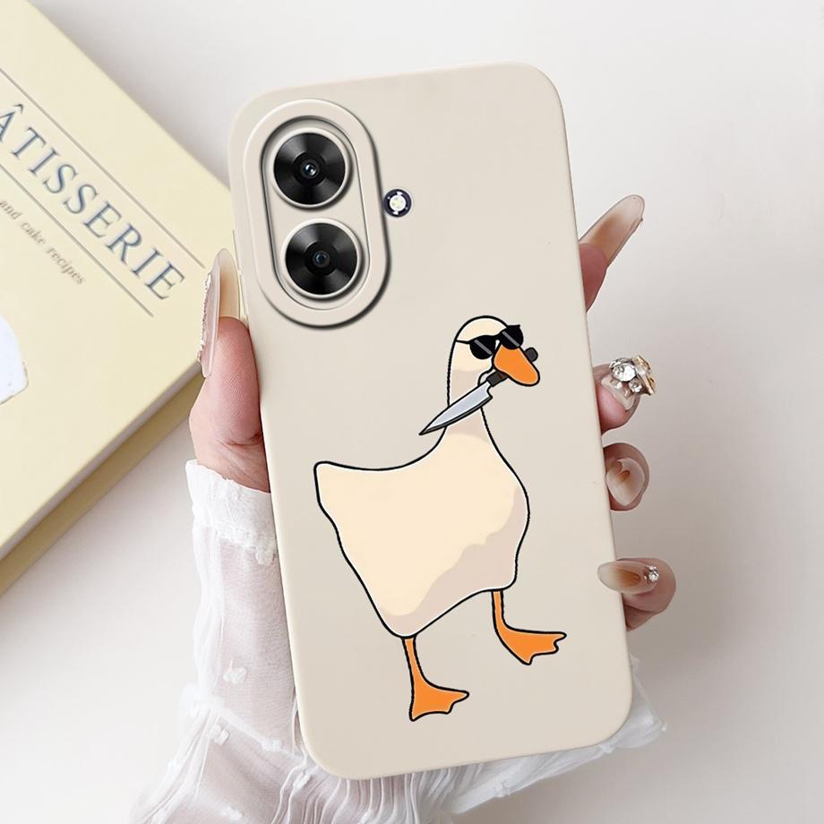 Miękkie Silikonowe Etui Na Telefon Dla Realme Note 60 60x / Realme C61 Indie Narzo N61 Etui Kreskówkowe Zwierzęta Kwiaty Modne Drukowane Pokrowiec