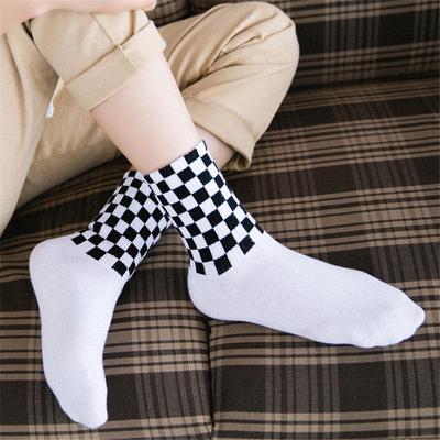 Klassische Plaid Print Sportliche Kurze Socken Mädchen Nette Harajuku Socken Casual Weibliche Coole Skateboard Socken