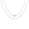 Schmuck Edelstahl Herz Doppellagig Gestapeltes Halsketten Electric Gold Damenmode Accessoires 2056
