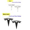AAAIR1 1pcs ABS for Tesla Model 3 Mode Y Car Front Hood Logo Cover Emblem Sticker Styling Auto Body Rear Trunk Badge Accessories