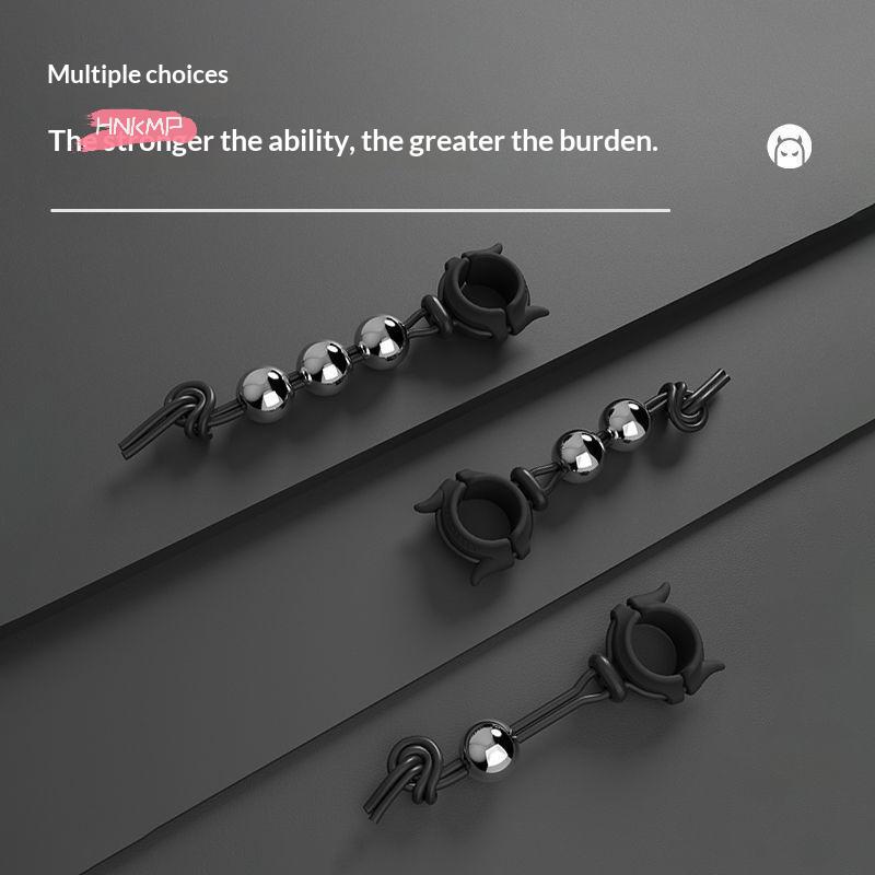 Male Penis Ring Exercise Device Weight Bearing Enlargement Stretcher Ball Semen Lock Adult Sex Toys for Men Penis Extender