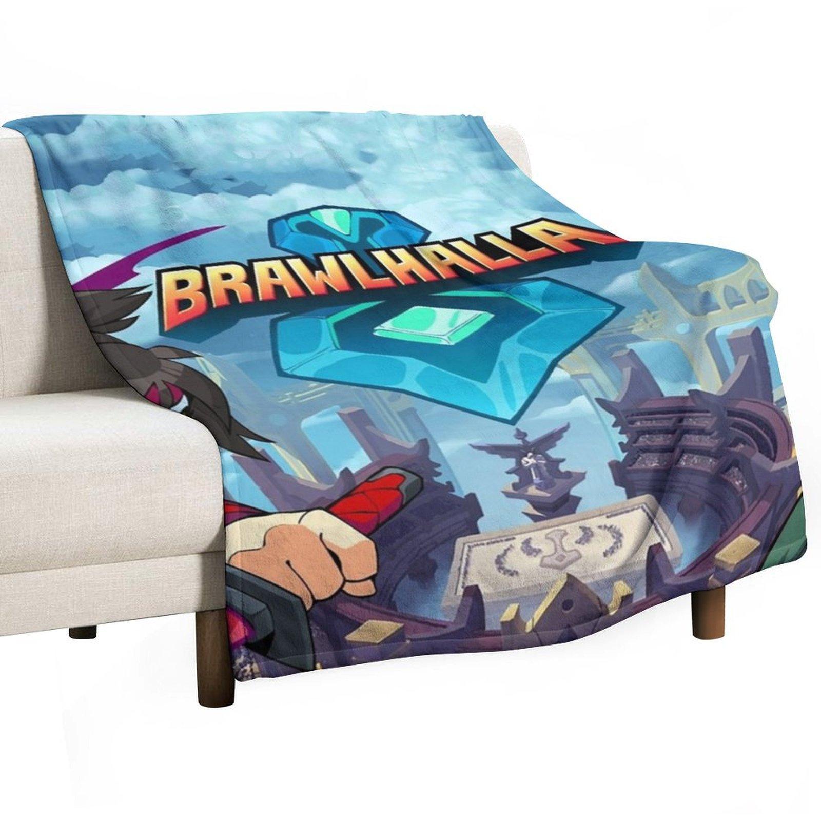 Super brawlhalla Throw Blanket Retros Blankets For Sofas valentine gift ideas Soft Plaid Blankets 30x40in