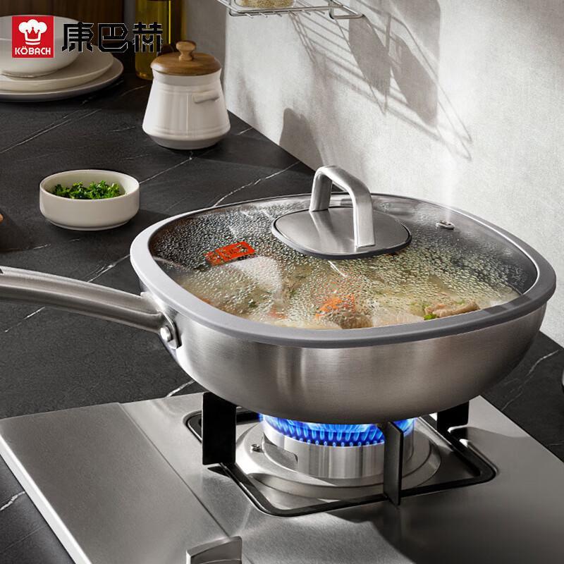 Kambach 32cm Titanium Square Non-stick Wok