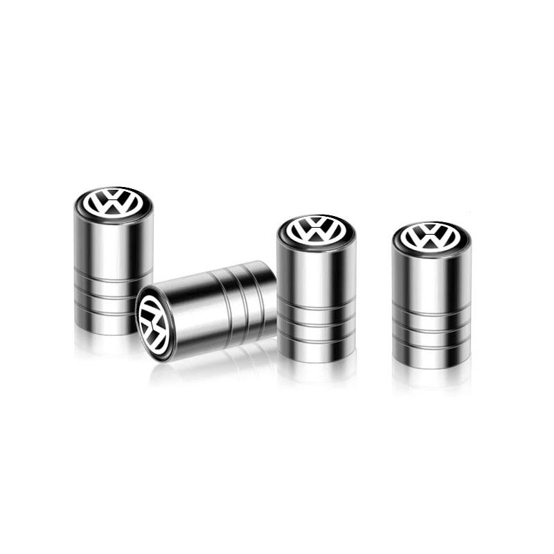 SVLHP1 4Pcs Car Logo Metal Wheel Tire Valve Stem Caps Accessories For Volkswagen VW GTI R Golf 5 7 6 4 Polo Tiguan Passat Jetta Lavida