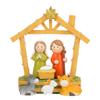 LED Lighted Festival Resins Nativity Figurines Ornament Set Holiday Tabletop Decoration for Christmas Party Decors Gift