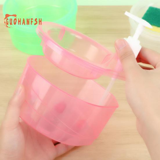 1000ML Convenient Soap Dispenser with Sponge Holder, No Waste, Prevents Dripping, Large Capacity, Home Supplies