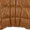 Aquascutum Sheep leather Lamb leather Down jacket 8F Brown Women Used