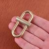 Brass Handmade Luban Lock Keychain with Quick Release Buckle and Waist Hanger.