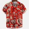 Summer Men's Dragon Pattern Element Shirt Social Casual Vintage Hawaiian Shirt  New Oversize Short Sleeve Street Clothing