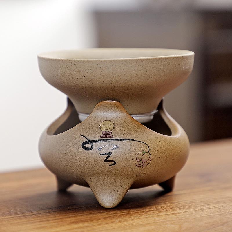 1 set Coarse Pottery Tea Drain Accessory Set Household Tea Filter Chinese Zen Style Tea Maker Kungfu Teaset Accessories