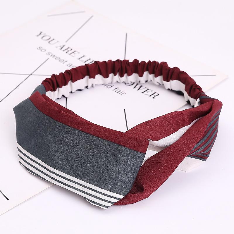 Fashion Bohemian Headband Print Hairbands For Women Girls Vintage Cross Knot Turban Bandanas Headwear Hair Accessories