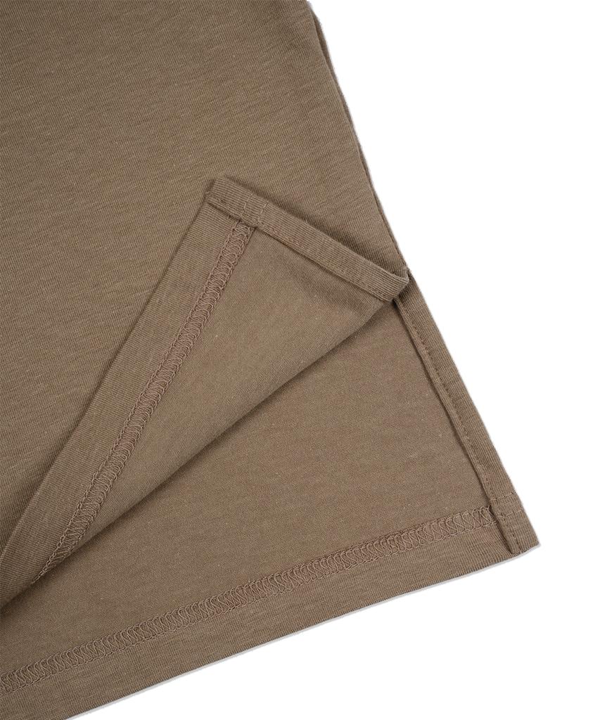 NINEZ Soft Modal Loose Fit Long Sleeve T-Shirt (Mocha Beige) 24Tl03