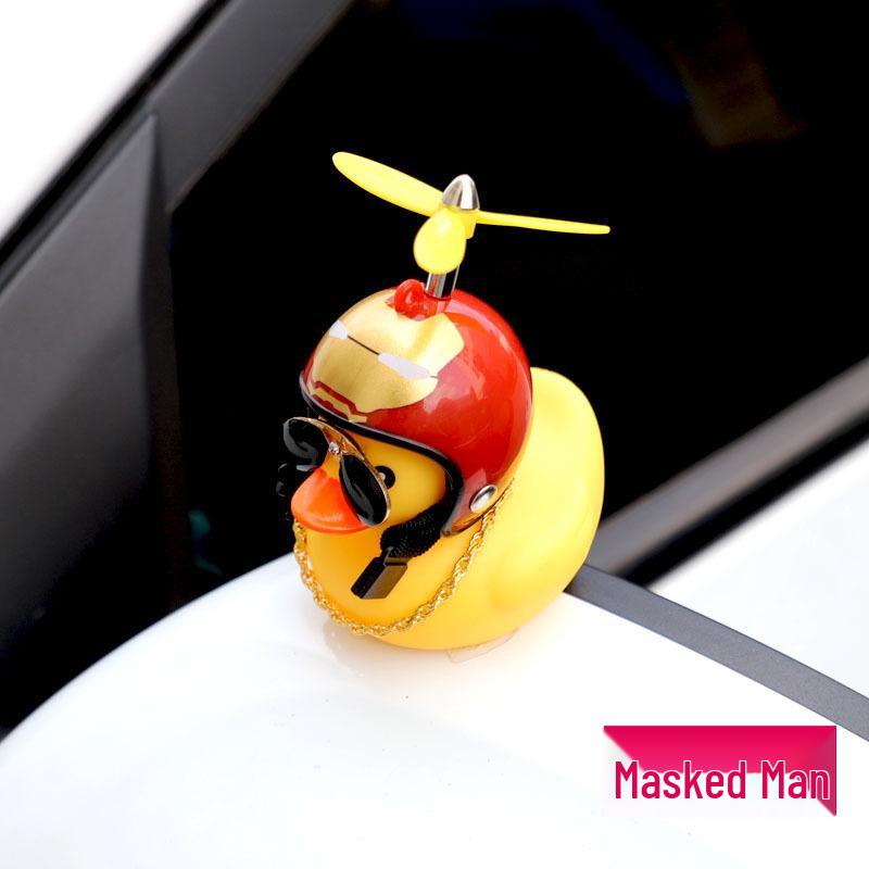 Car Windbreaker Duck: Creative Electric Vehicle Ornament, Little Yellow Duck Bicycle Decoration, Silicone Social Duck Doll No Light