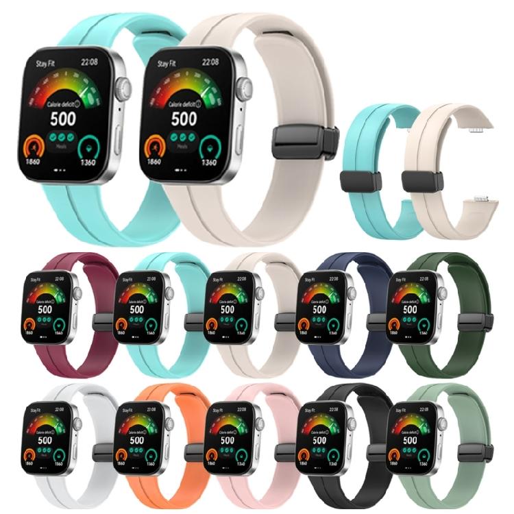 Versatile Silicone Watch Strap with Magnet Stylish Magnetic Silicone Band Sweat Resistant Watch Band for Watch Fit3