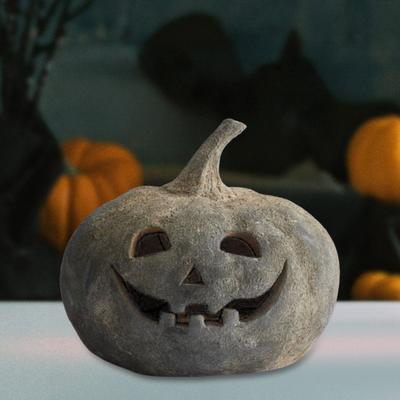 Halloween Ornament Pumpkin Shape Handmade Lantern Farmhouse Table Festival Porch Front Door Decoration