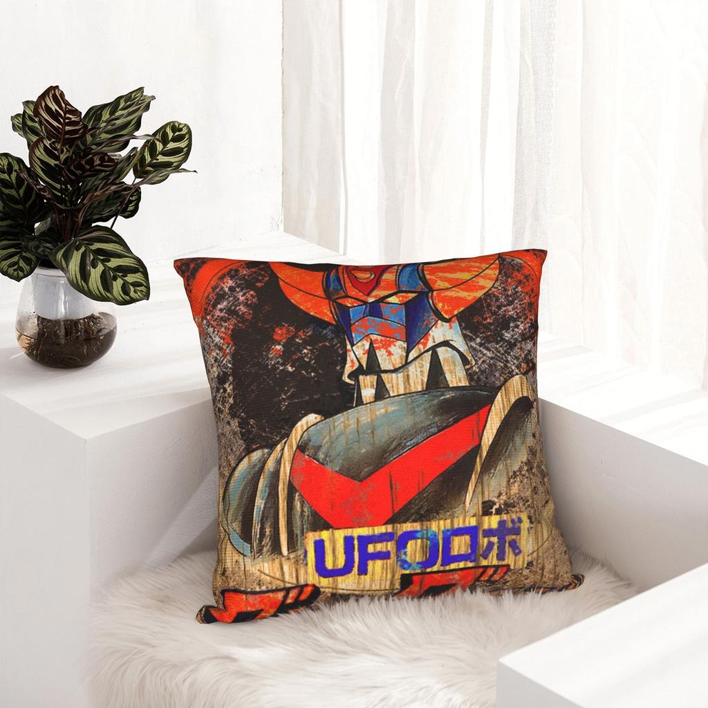 Goldorak Ufo Robot Grendizer Pillowcase Soft Polyester Cushion Cover Decor Throw Pillow Case Cover Home Zippered 18''
