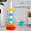 1 Set Montessori Rotating Rainbow Tower Baby Stacking Toys Children Develop Motor Skills Game Spinning Stacking Toy Gifts