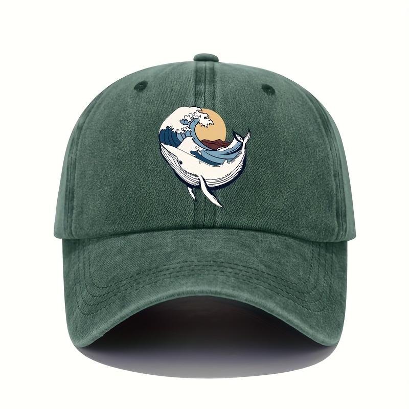 Verstellbare Baseballkappen mit Surf- und Wellenmustern für Damen und Herren, geeignet für Sport und Freizeit