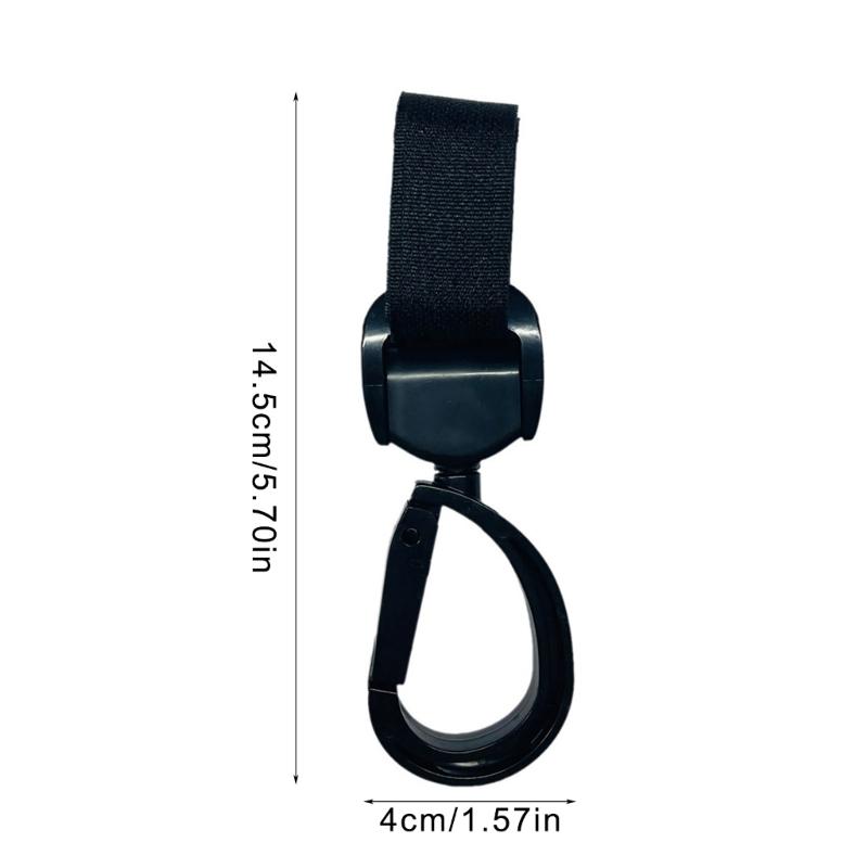 Upgrades Prams Hooks Rotatable Pram Clip Secure & Rotate Pram Hooks Strong Load Capacity for Hanging Bags On Prams