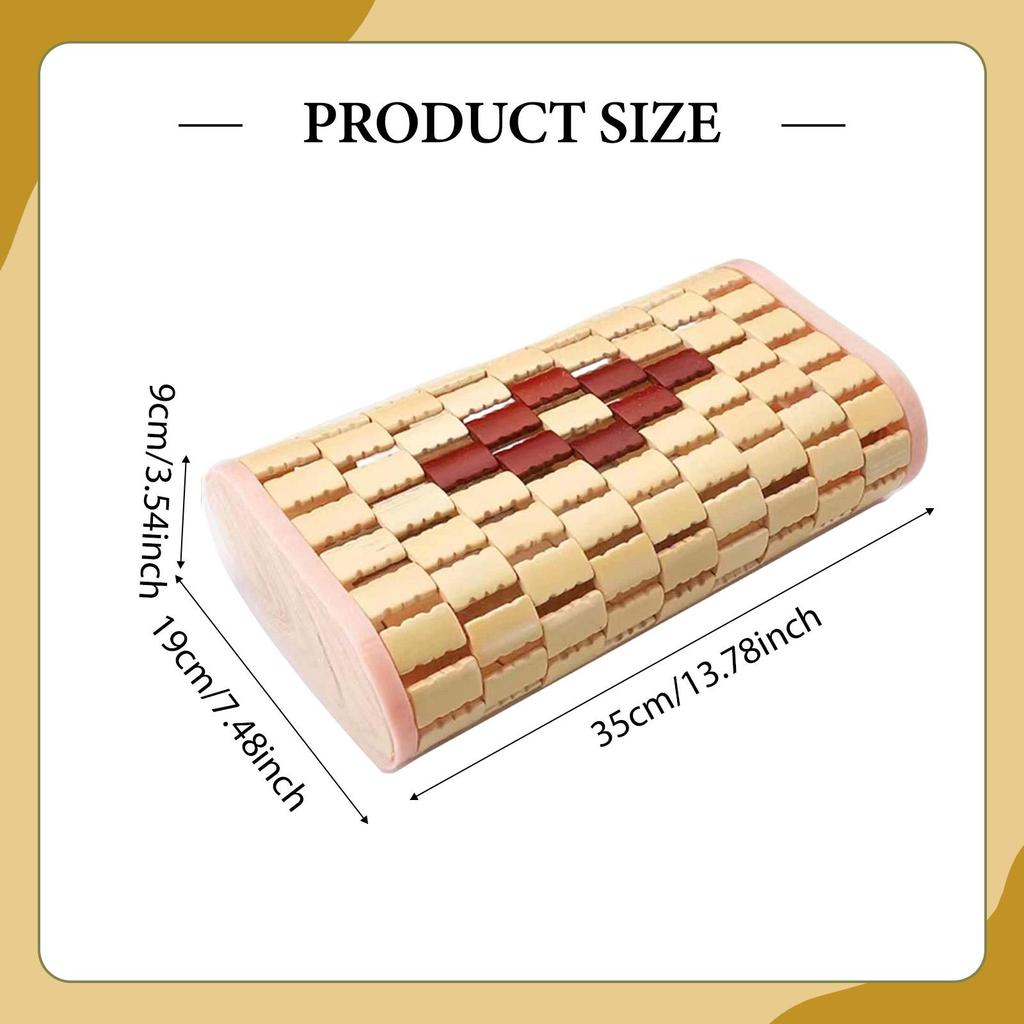 Bamboo Sauna Headrest Pillow Sauna Neck Rest Cervical Spine Pillow Versatile for House SPA Steam Sauna Breathable Hollow Pillow