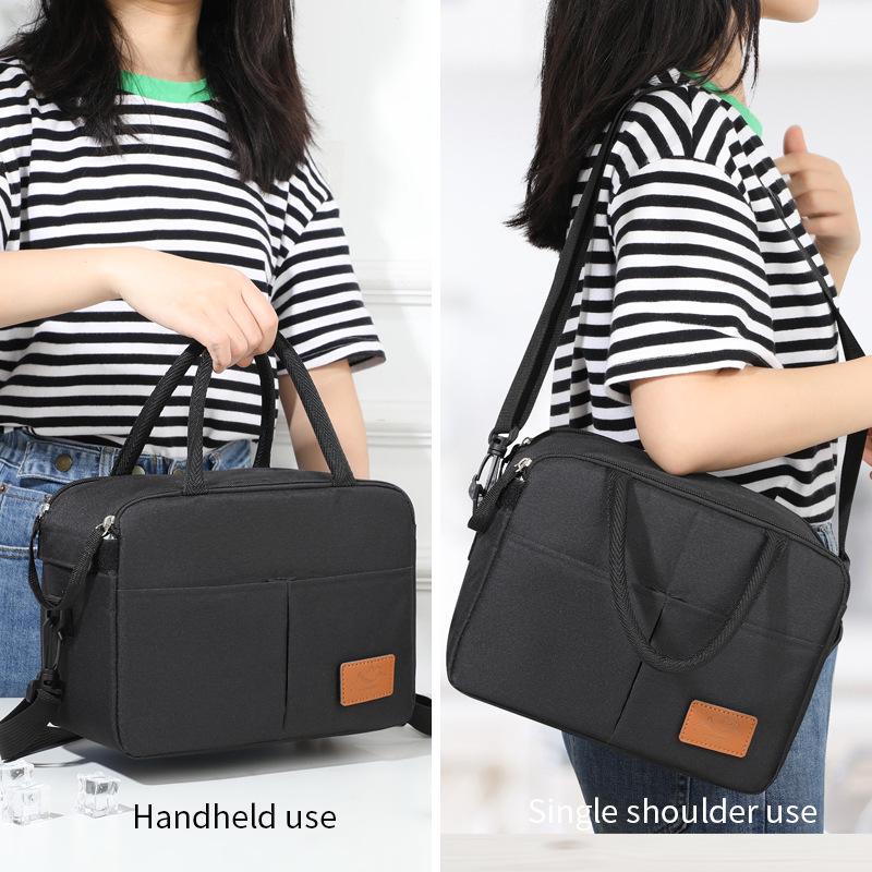 Portable Crossbody Insulated Lunch Box Bag for Picnics
