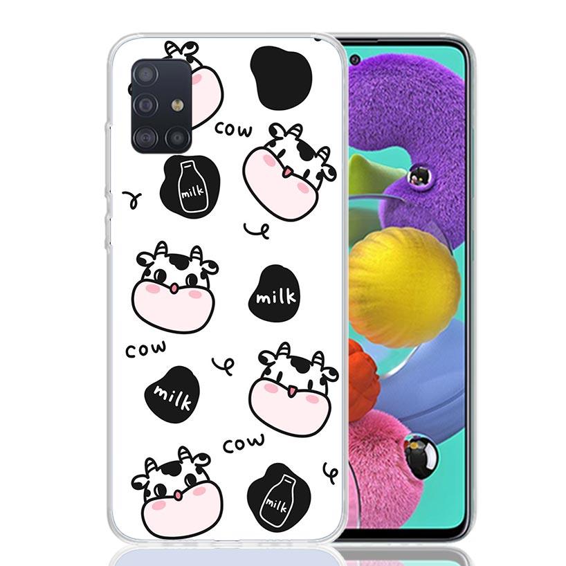 Dairy Cattle Cow Speckle Cute Phone Case For Samsung Galaxy A52 A42 A32 A22 A12 A51 A50S A40 A30S A20E A10S A41 A31 A21S A11 A72