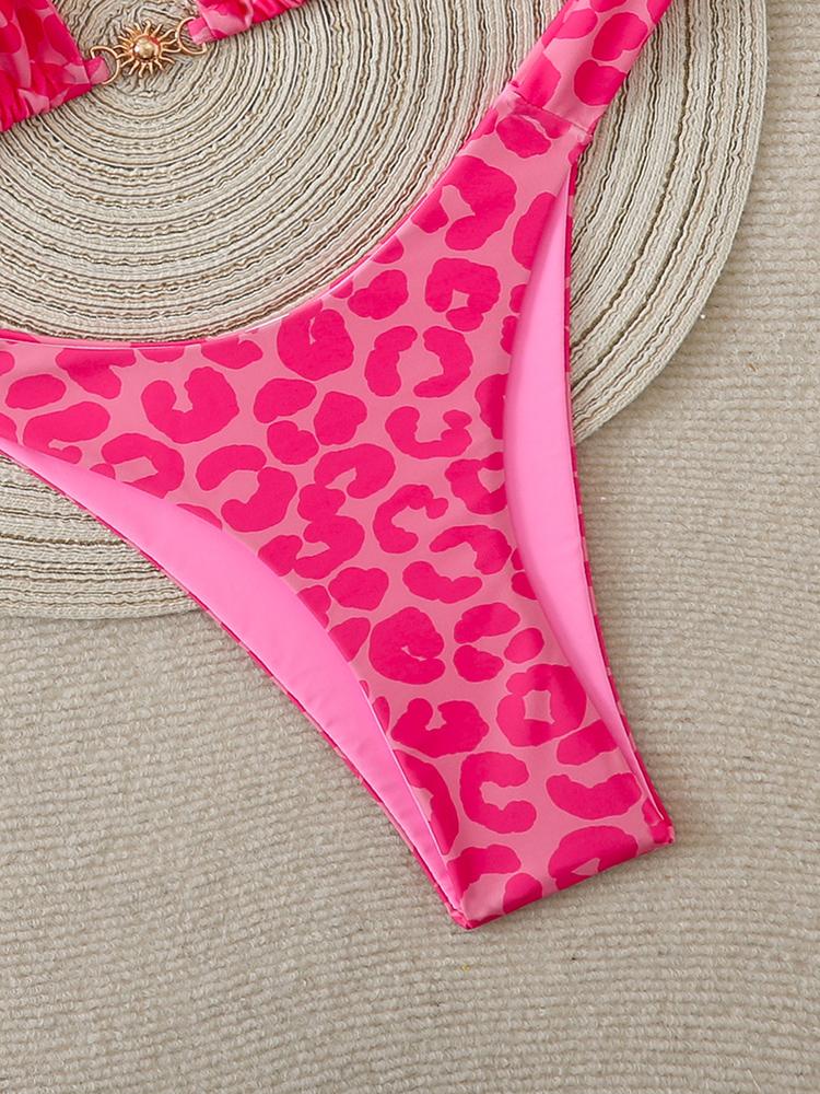 Seksowny Bikini Panterka 2026 Kostium Kąpielowy Damski Trójkątny Kostium Kąpielowy Kobieta Damska Odzież Kąpielowa Zestawy Mikro Bikini Brazylijskie Biquini
