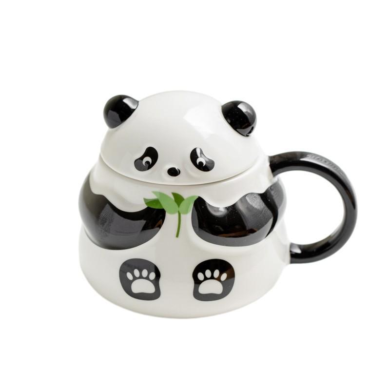 

Cute red panda fat pier pier ceramic cup cartoon mug cute milk cup coffee cup national style ceramic water cup 401-500ml