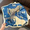 Neuer 70 * 70 cm quadratischer Schal im koreanischen Stil, Seidenschal, Ganzjahres-Sonnenschutzschal, Tasche binden, Stirnband, vielseitig