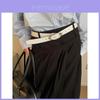 Fashion Korean Style Womens Belt With Irregular Oval Metal Buckle For Dresses And Pants