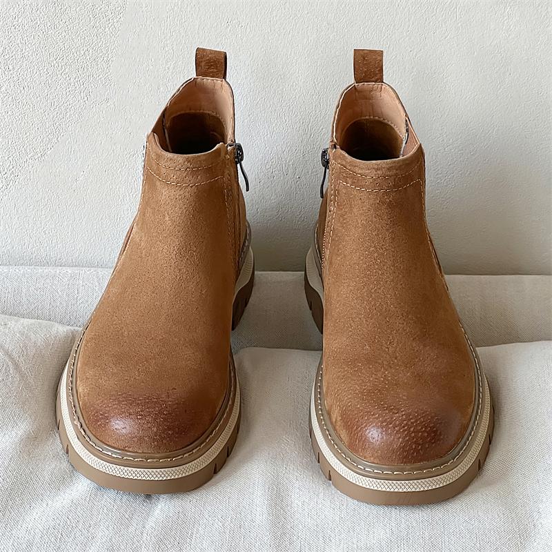 Fashion Genuine Leather Chelsea Boots Fashionable and Versatile Style Daily Outdoor Parties Business Office Youth Quality Quality Shoes