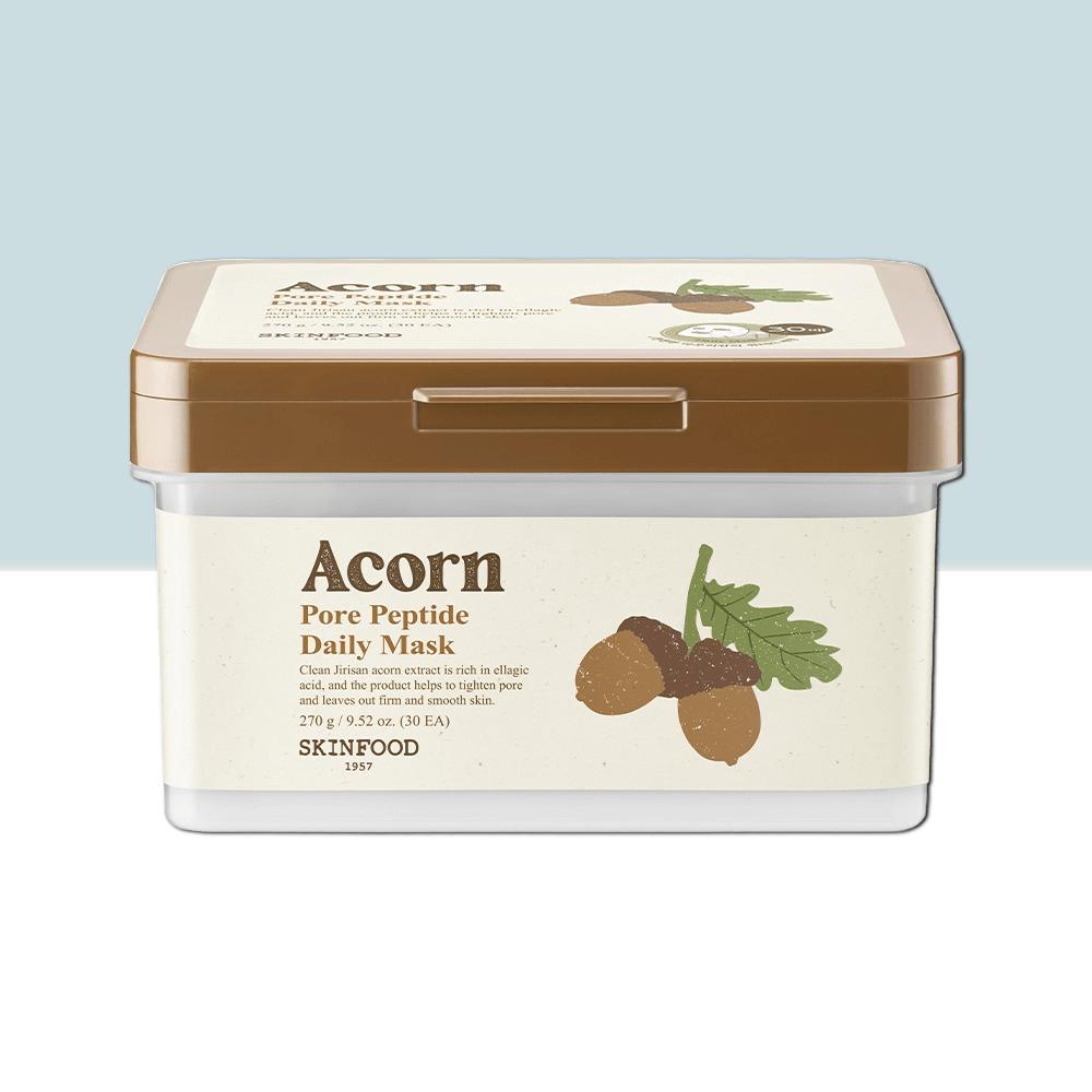

SKINFOOD Ежедневная маска с пептидом Acorn Pore 270 г/30 листов 1PC