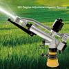 Impact Sprinkler 360 Degree Auto Rotating Large Area Irrigation Sprinkler with 1 Inch FNPT Interface for Yard Garden Lawn