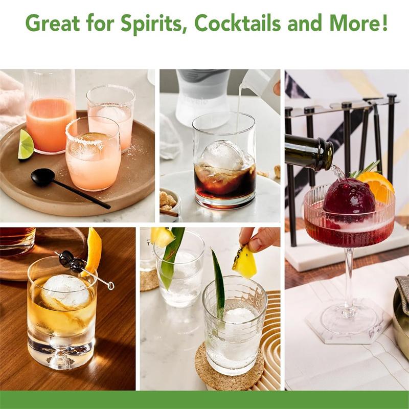 Silicone Sphere Ice Mold, Ice Hockey Mold, Whiskey Cocktails Drinks Partner Ice Cream Tool Diy Ball Mold