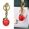 Dazzling Apples Keychain Car Accessory Sophisticated Handbag Embellishment Alloy Texture Present for Fashion Enthusiasts
