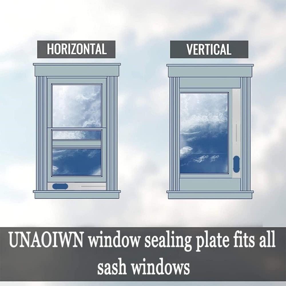 Adjustable Air Conditioner Window Vent Kit Retractable Plastic Window Sealing Plate Anti-Crack Heat Insulation