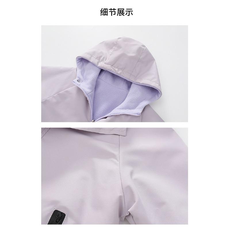 Girls Fleece Lined Reversible Hooded Jacket Kids Children Warm Outerwear