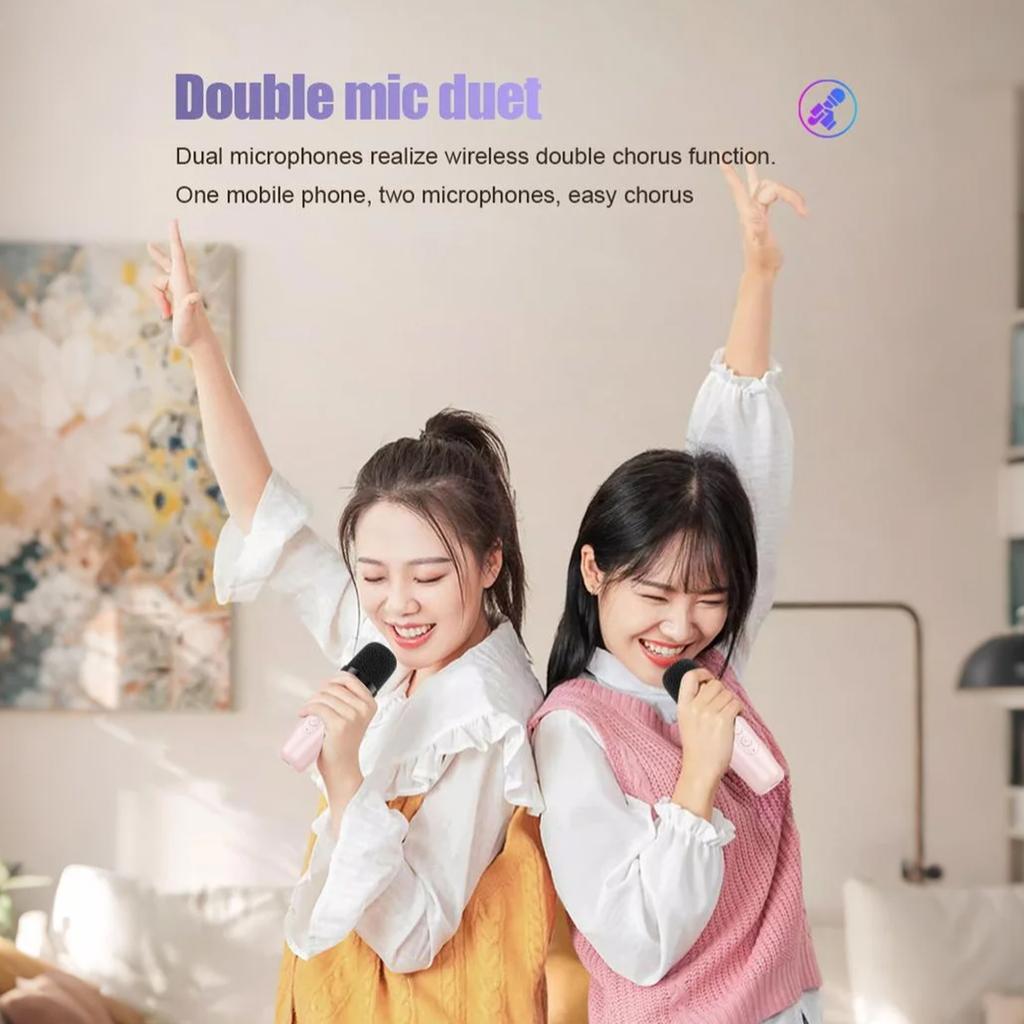 Karaoke Machine For Kids, 2025 TOP Toys Christmas Birthday Gifts Ideas For Girls Ages 4+Years Old, Portable MP3 Player With 2 Wireless Mics For Party