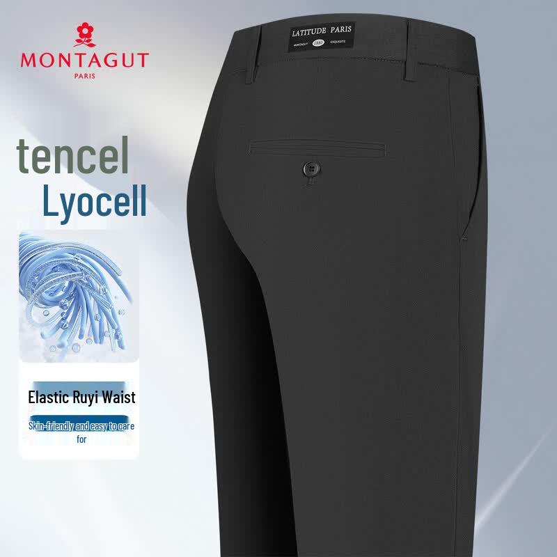 MONTAGUT Men s Tencel Lyocell Stretch Casual Dress Pants 35