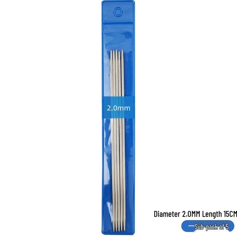 15cm Short Stainless Steel Knitting Needles Set - Straight Sweater Needles for Handmade DIY Dolls