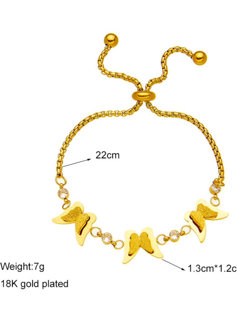 Agile and Exquisite Butterfly Pull-out Bracelet, Light Luxury Commuting Versatile, Best Friend Gift, Non Fading Accessory